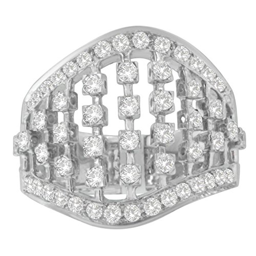 Original Classics Women's 14K White Gold Round Cut Diamond Bling Ring (1.00 Cttw, H-I Color, SI1-SI2 Clarity) - Size 6-3/4