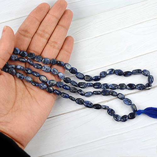 Image of Natural Oval Crystal Beads Mala Necklace Collection for Men & Women, Reiki Energized Gemstone Jewellery for Meditation, Mindful Living, Spiritual Decor & Everyday Fashion Styling