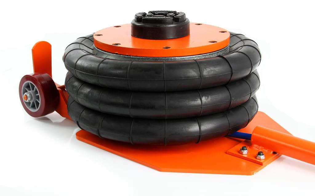 Podnośnik pneumatyczny 3,5T | trójpoziomowy mieszek | podnośnik 13,5-41 cm | z akcesoriami przedłużającymi 10 cm | długość uchwytu 71 cm | z zaworem bezpieczeństwa