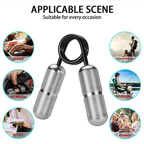 Cheetop Handheld Metal Fidget Toys, Help Relieve Stress Anxiety, Mini Finger Grip Strengthener, Hand Wrist Grip Strength Rehabilitation Trainer, Relief Muscle Stiffness (Silver) #TOP5