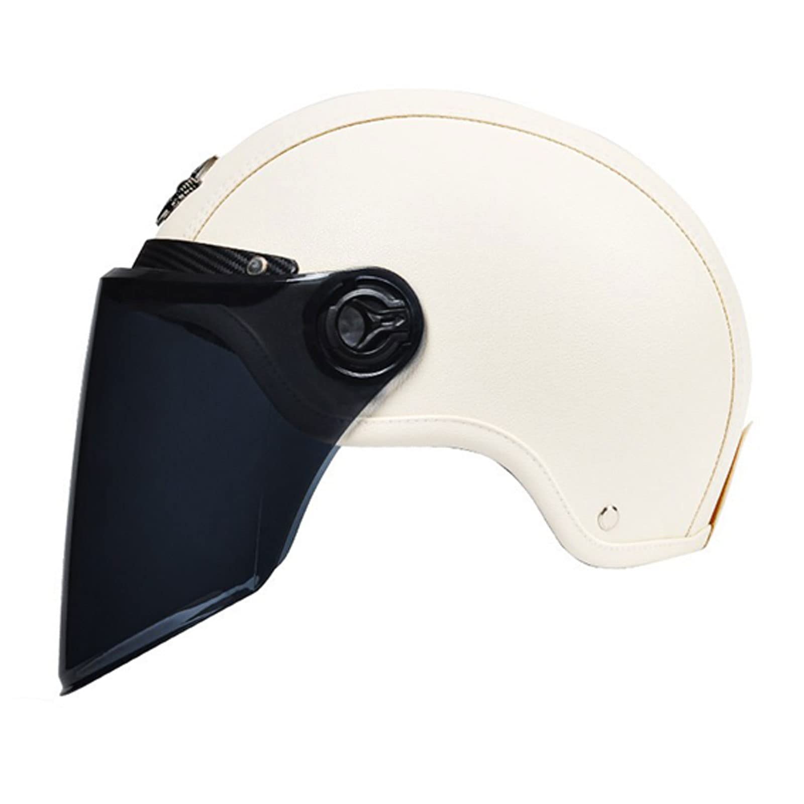 German Style Motorcycle Half Helmet with Sun Visor, Retro Open Face Motorcycle Baseball Cap Helmet DOT Approved Vintage Motorbike Jet Helmet for Cruiser Scooter Chopper ( Color : R3 , Size : 54-59cm )