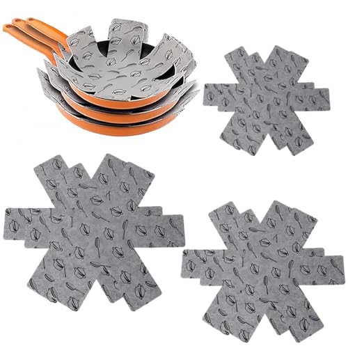 Jeyorzy 6 Pcs Protege Sartenes Separadores,Protector De Olla,Antideslizante Almohadillas Separadoras De Tela No Tejidas, Colchones De Ollas Resistentes Al Calor Lavables 30 26 20 Cm Jeyorzy 6 Pcs Protege Sartenes Separadores,Protector De Olla,Antideslizante Almohadillas Separadoras De Tela No Tejidas, Colchones De Ollas Resistentes Al Calor Lavables 30 26 20 Cm