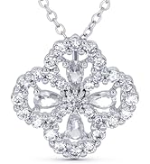 Luxe Clover Silver Pendant Necklace for Women, Christmas, Valentines, Anniversary, Birthday Gift