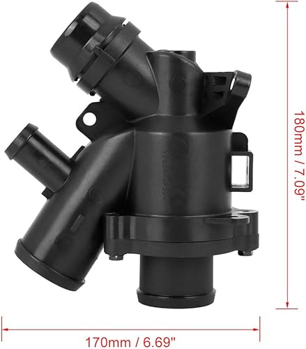 Miniatura 2 de X AUTOHAUX Carcasa del termostato del refrigerante del motor de coche LR032135 para Land Rover LR4 para Range Rover Sport 2010-2013