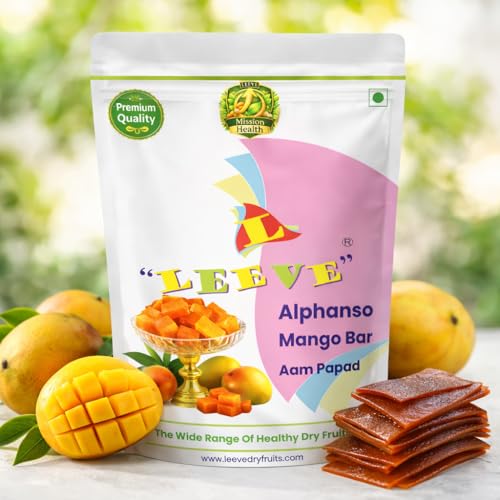 Image of Leeve Alphonso Mango Bar (Aam Papad) 800g | Real Mango Fruit Bar | Sweet & Tangy Snack | Kids Favorite | Travel Snack | No Added Preservatives | Traditional Indian Aam Papad