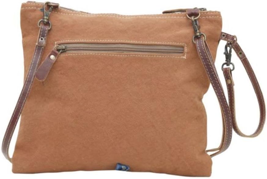 Myra Bag Floral Purses for Women - Cow Hide Bag, Genuine Leather and Canvas Floral Purse, Cowhide Flower Handbags for Women - Image 5