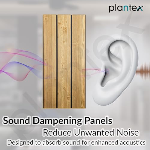 Image of Plantex PVC Panel for Wall 10 Feet /3D Wall Panels /Louvers Panel for Interior Decor /Fluted Panels for Walls /Home & Office Use /Pack of 5 Covers 50 Sq. Ft (Golden Oak - 2G)