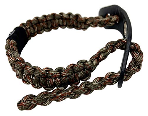Ten Point Gear Bow Archery Wrist Sling 550 Paracord - Survival Hunting Shooting - Durable Leather With Metal Grommet (Multiple Color Options) (Big Woods Camo) #TOP2