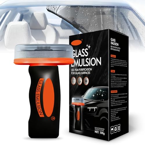 BAGISTES Glass Oil Film Remover for Car Oil Film Remover for Car Windshields and Windows Removes oil film & Smudges Improve Windshield Clarity for Safe Driving
