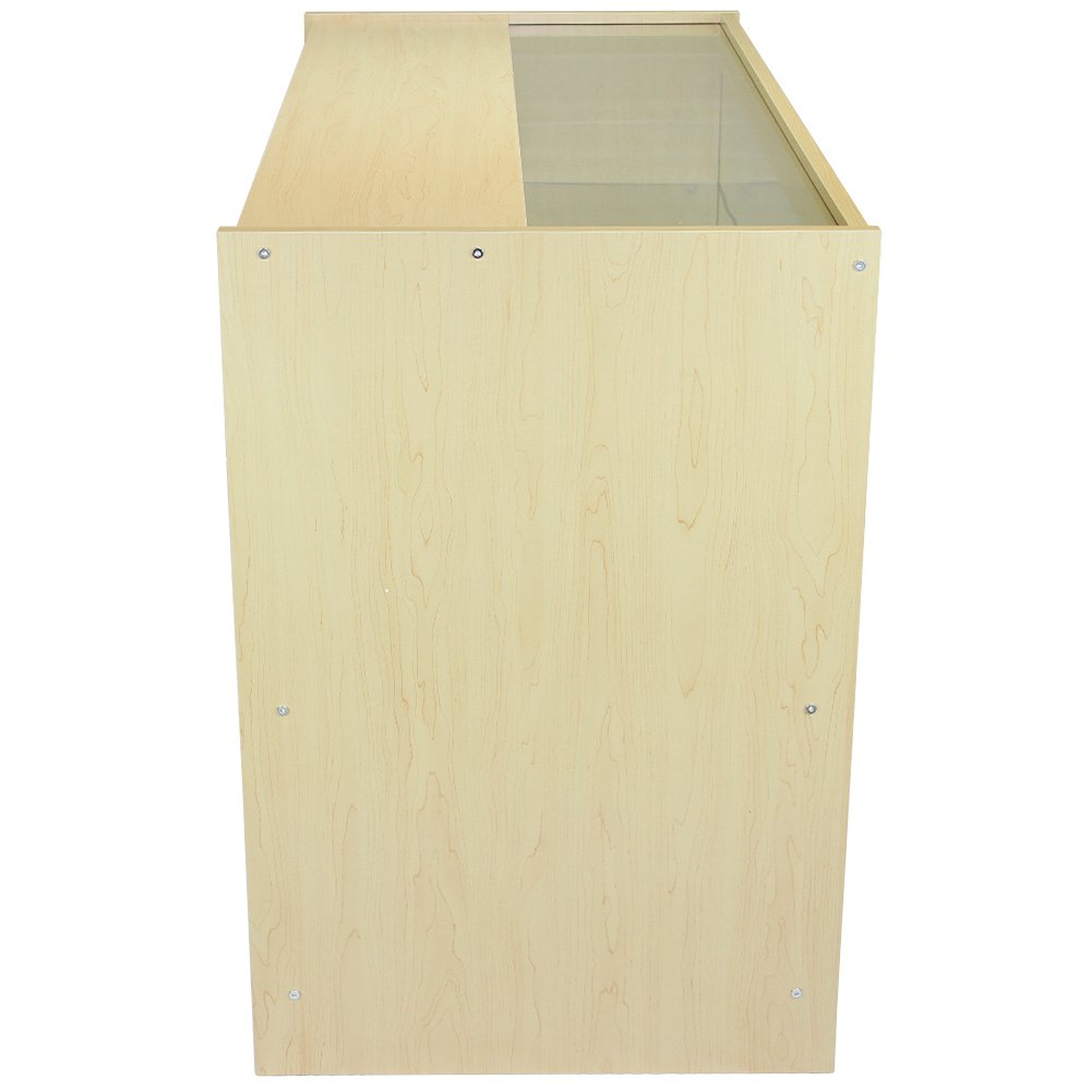 Mostrador C1200 de Tienda + Recepción de Madera con Acabado en Arce Laminado 120x60x90cm Mesa Recepción Mostrador Peluquería Oficina Peluqueria Barberia Barbero Profesional Comercial Counter for Shop