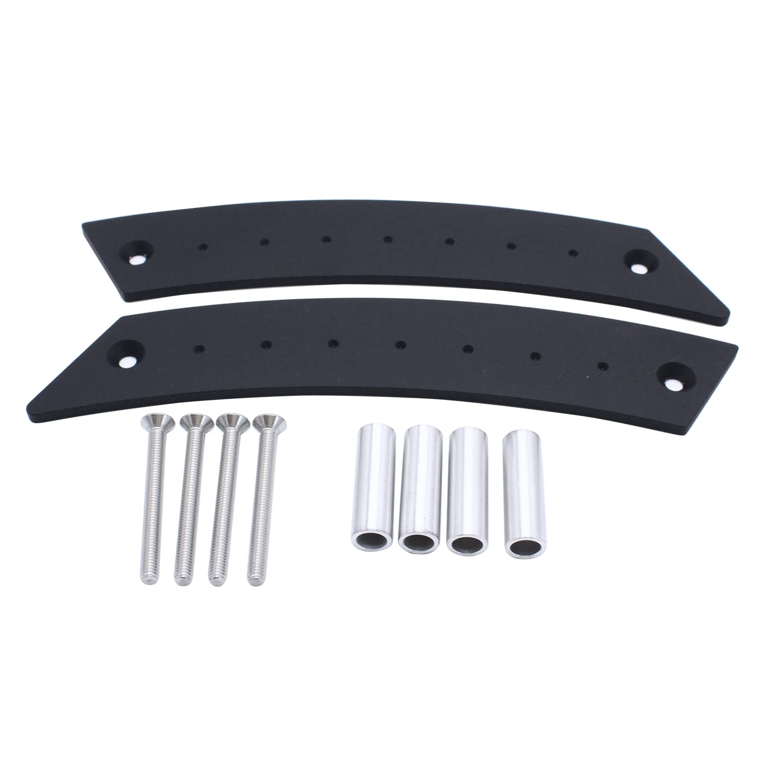 SHLPDFM 1 Pair Brushed Aluminum Black Interior Door Handle Panel Left&Right Side Door Pull Handles Compatible with VW Beetle Bug 1998-2010