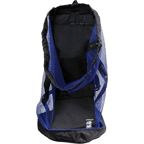 Armor Heavy Duty Nylon Mesh Backpack (Blue) Perfect for Diving or any beach/boating trip