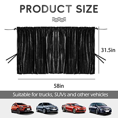 Image of ZATOOTO Car Divider Curtains - Magnet Windshield and Side Window Sunshades for Travel Privacy - Removable Simple Curtain