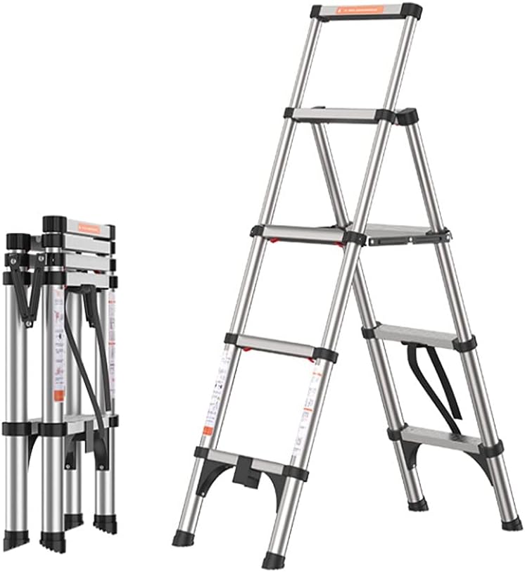 Telescoping Extension Ladder, Telescoping Ladders Telescopic Ladder Aluminum Alloy Folding Multi Purpos Step Ladder Extension Telescoping Lightweight Portable Folding Step Ladder f