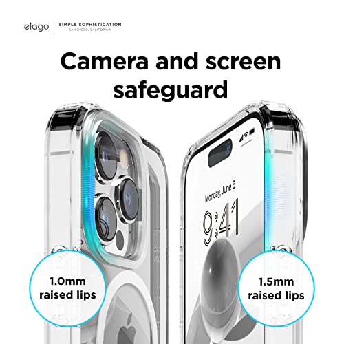 elago Magnetic Hybrid Clear Case Compatible with iPhone 14 Pro Max Case (6.7"), Compatible with MagSafe - Image 4