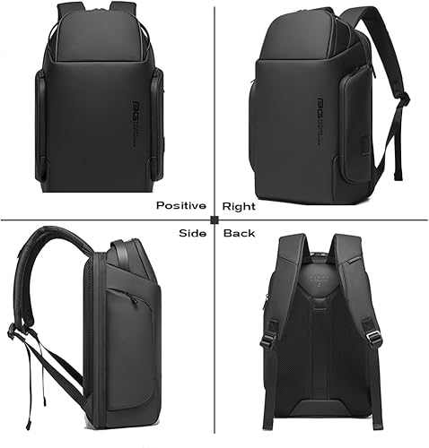 Miniatura 7 de BANGE Mochila inteligente, mochilas para laptop de negocios de 15.6 pulgadas, paquete de bolsa impermeable de viaje para hombre, mochila casual de