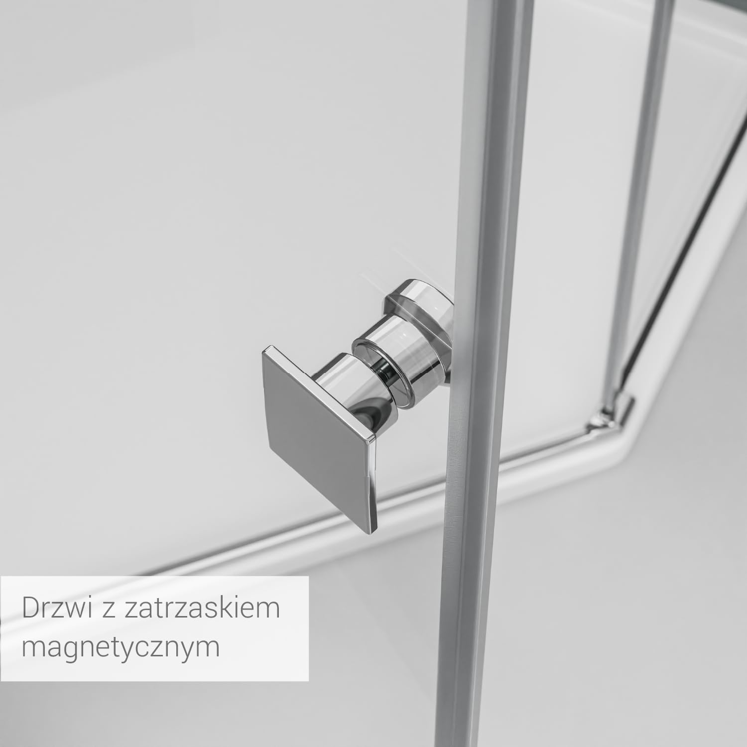 BERNSTEIN Kabina prysznicowa pięciokątna 4-punktowy system mocowania aluminiowa listwa przeciwprzepięciowa 8mm ESG NANO kabina prysznicowa z prawdziwego szkła EX415 - prysznic 80x80x195cm