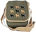 Price comparison product image Women's cross body canvas bag embroidered with Pugs