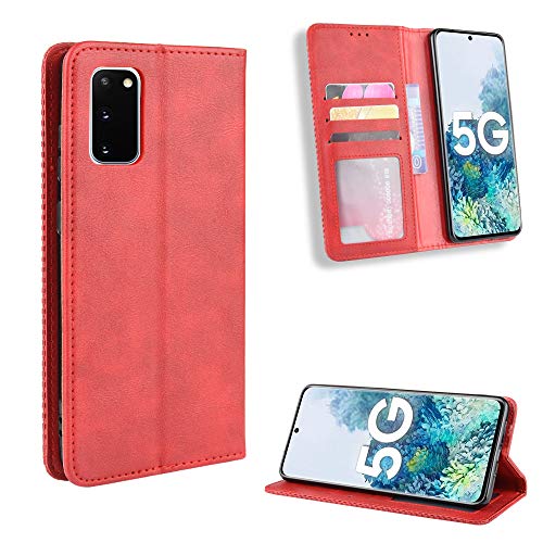 Case for Samsung Galaxy S20 Leather Case for Samsung SM-G981B/DS Galaxy S20 5G / SM-G981U SM-G981T SM-G981V SM-G981W SM-G981A SM-G981J SM-G981D SM-G981P Red