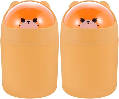 Miniatura 10 de Cabilock Cesta de animales con soporte pequeño para cubo de basura para papelera, hogar, tocador, oficina, mini gris, pequeño con cocina, baño,