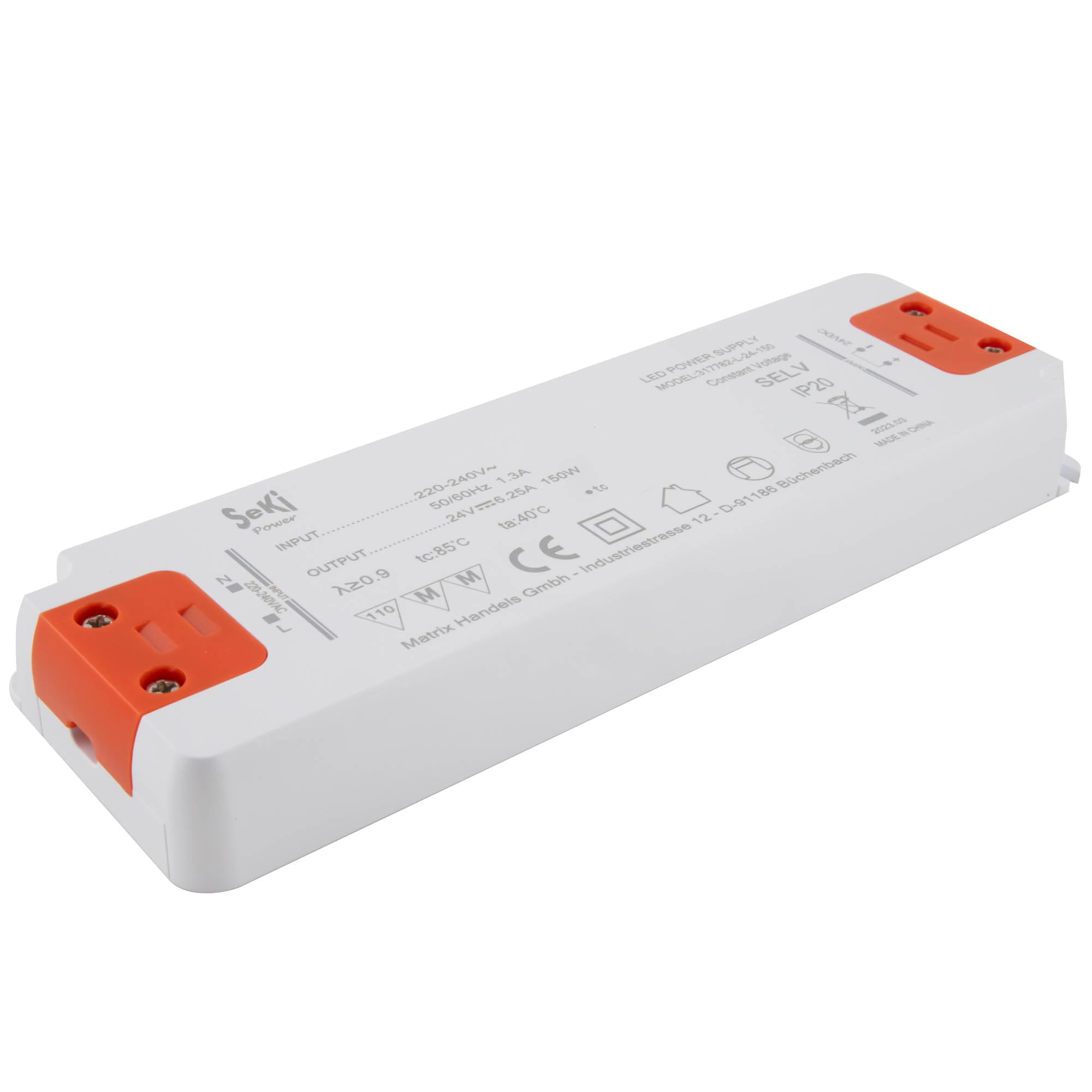 SeKi LED-Netzteil L-150-24 - 24V - 6,25A - 150W; LED Treiber - Transformator - Netzteil - Driver - Trafo