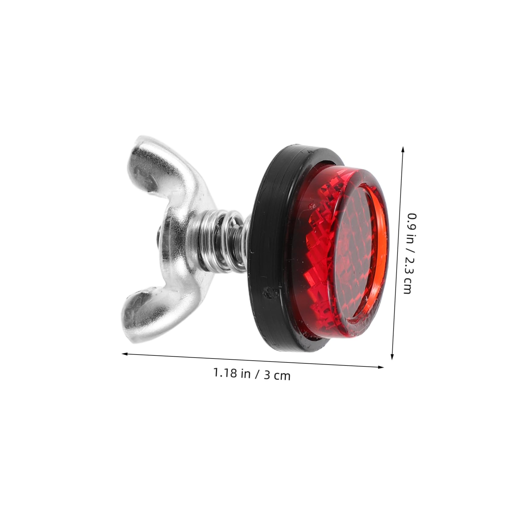Cabilock 6pcs Red Round Reflectors: For Motorcycle Plate Plastic And Metal Bolts Universal For Bike Night Safety And Legal Compliance