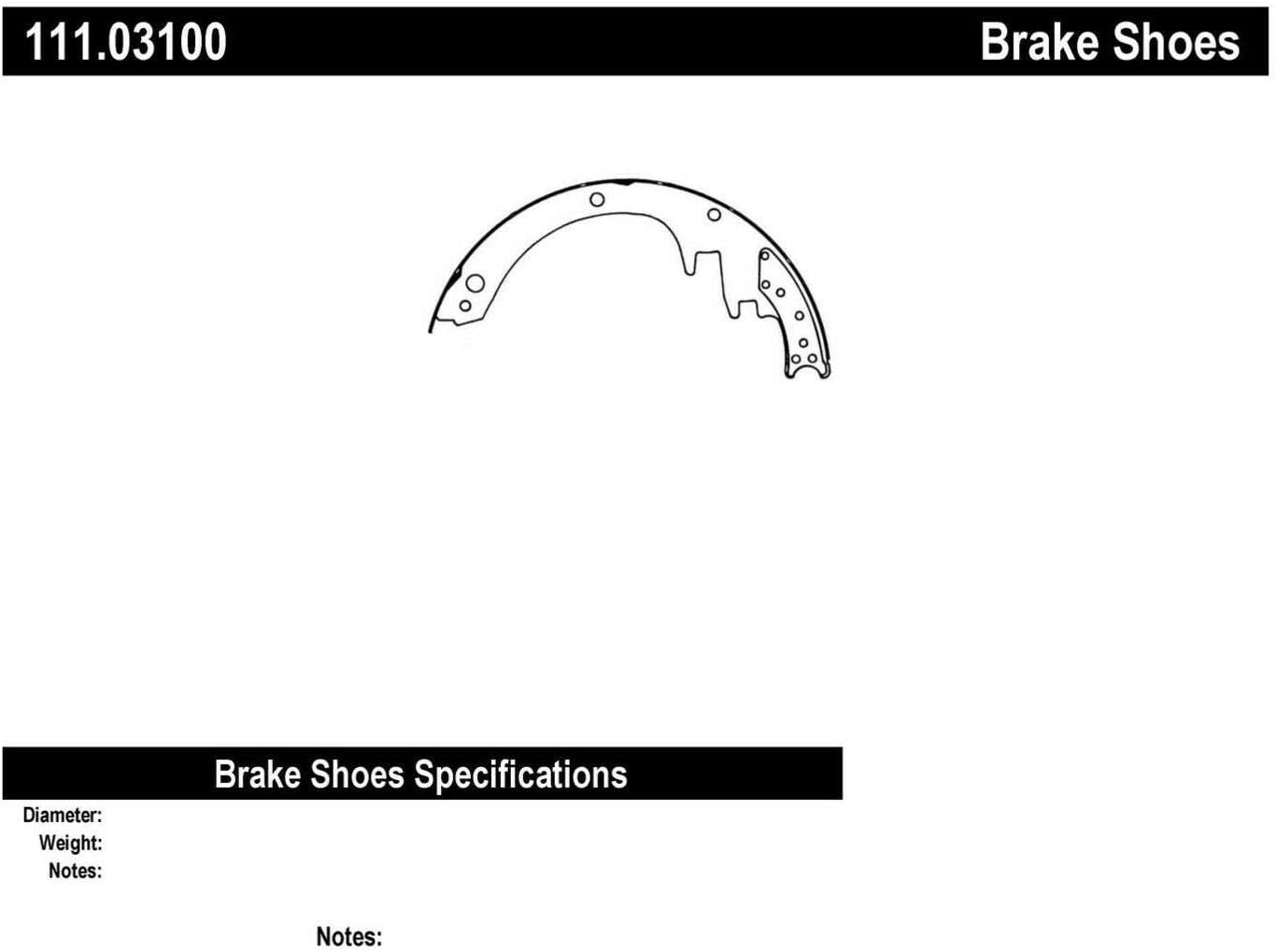 Centric 111.03100 Centric Premium Brake Shoes