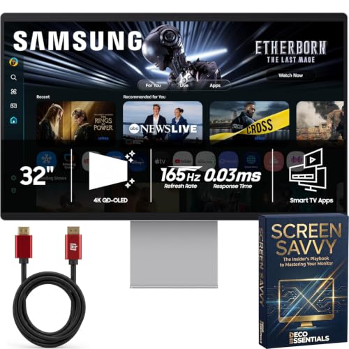 Image of Samsung 32 inch Smart Monitor M9 M90SF 4K QD-OLED 165Hz 0.03ms Bundle