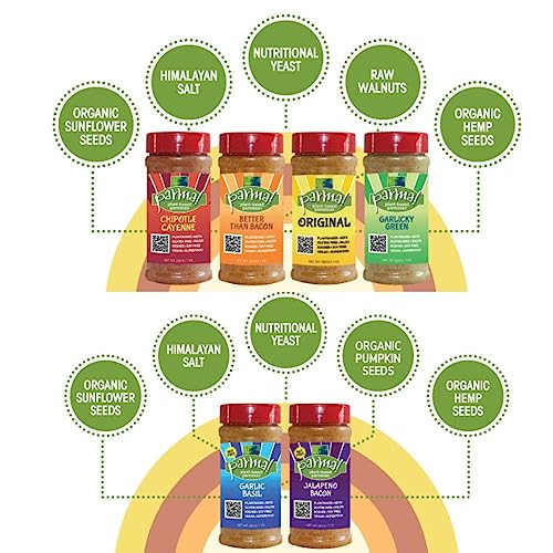 Parma! Plant-Based Parmesan Garlicky Green Vegan Parmesan Superfood Cheesey Cheezy Burst Eat On Popcorn Salad Veggies Keto Gluten Free Kosher Gluten Free Dairy Free Umami Cheese – One 3.5Oz Bottle #TOP7