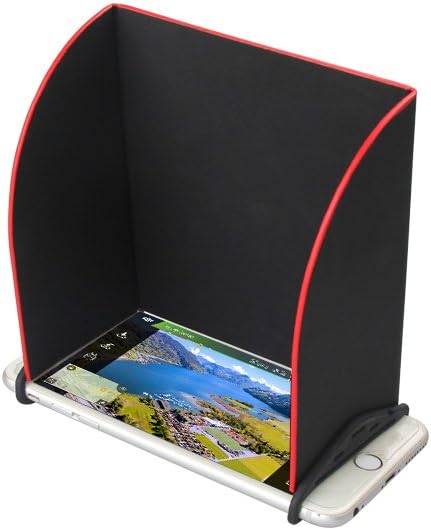 RCGEEK Sunshade Sun Hood Compatible iPhone 7Plus/8Plus/Galaxy Note 5/7/S7 Edge Monitor 5.5 Inch Foldable to Mavic Air 2 /Mavic Mini Mavic 2 Pro&Zoom /Phantom 3/4 Remote Controller/DJI Osmo Mobile