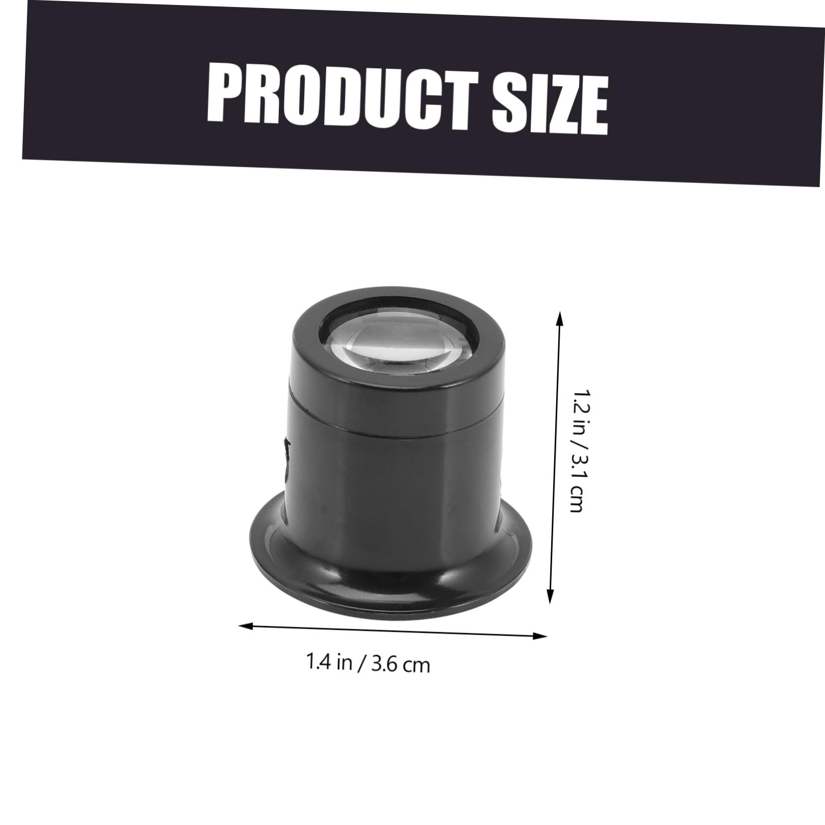 VILLCASE 4pcs Watch Repair Magnifying Glass Magnifier Portable Jewelers 10x Magnification Light Compact for Watchmaking