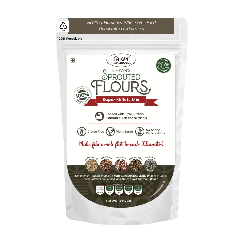 Buy NIHKAN Premium Millet Flour 5 Sprouted Millets Premix 454g (1lb