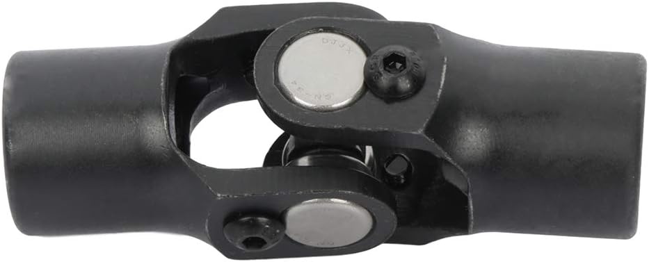 ECCPP 3/4" Round x 3/4" Smooth Round Single Steering Joints Black Universal U-Joint Shaft 96mm