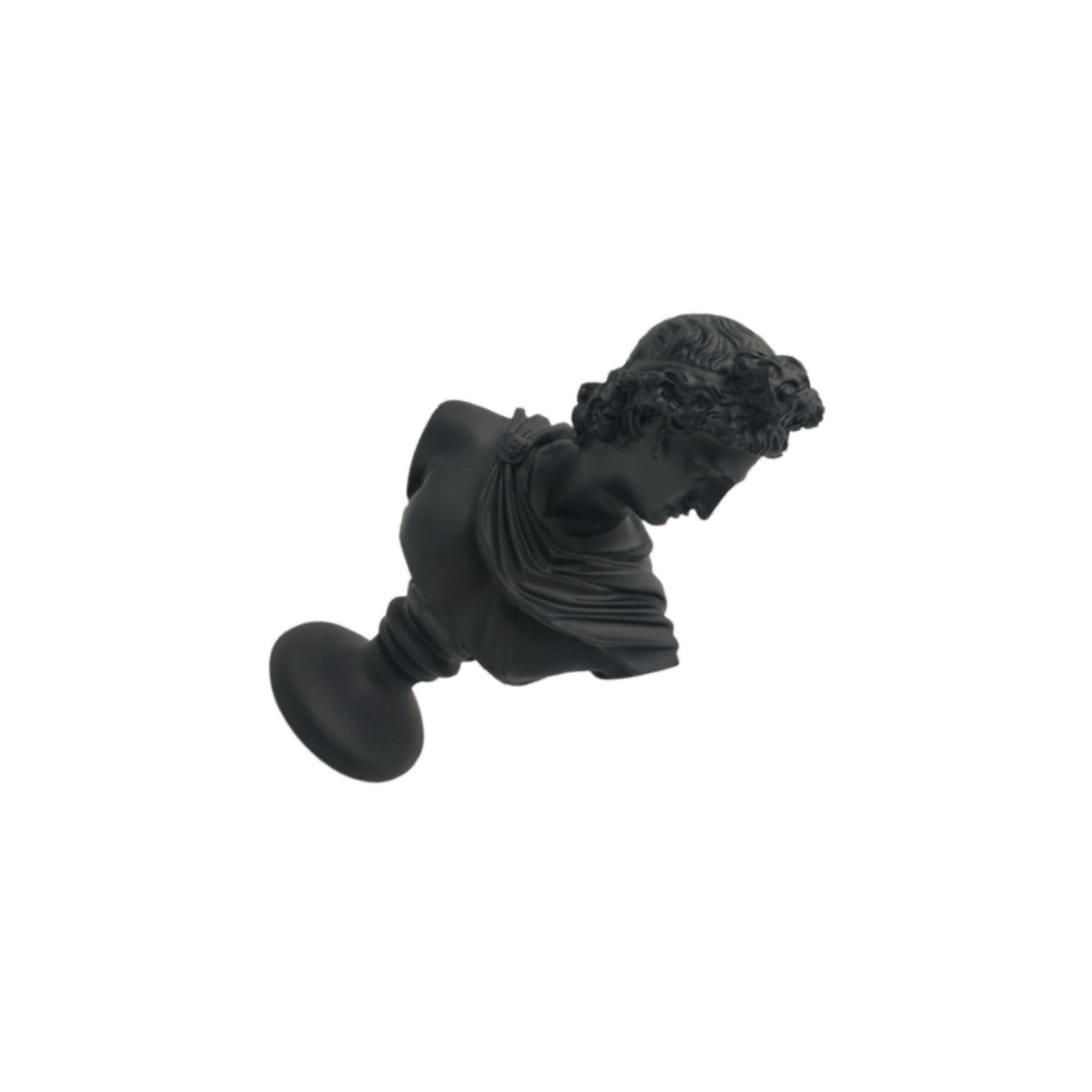 Busto de de la mitología Griega clásica. Regalo excepcional. Esculturas de Resina meticulosamente elaboradas para entusiastas del Arte. Decoración, Apolo Negro