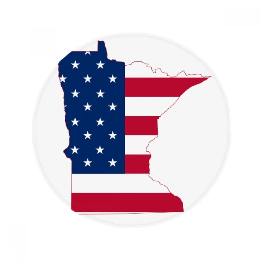Tapis Minnesota drapeau des États-Unis rond de 80 cm pour salon et entrée