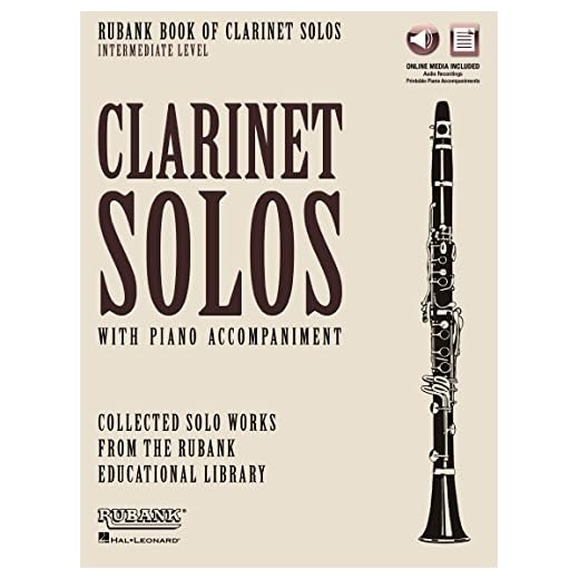 Rubank Book of Clarinet Solos Intermediate Level | Clarinet Sheet Music Book with Online Audio | 11 Classical and Festival Pieces by Mozart, Handel, Schumann and More | Hal Leonard Collection