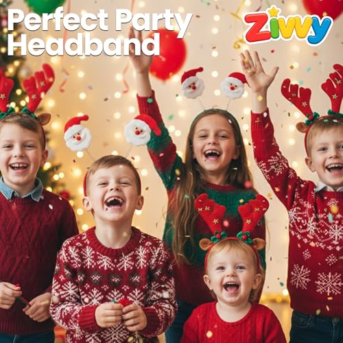 Image of Festive Hair Band (Pack of 3) | Cute Light-Up Hair Accessories for Kids & Girls | Party Headband for Birthdays, Dance, Night Events & Dress-Up | Christmas Gift for Kids