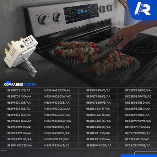 Image of New DG44-01006B Range Surface Element Control Switch Fit for Samsung Electric Range - Oven /Stove, Better Than Oem Quality, PER001-12 D Fits Model NE59J7750WS NE58K9850WS NE59M4310SS and More