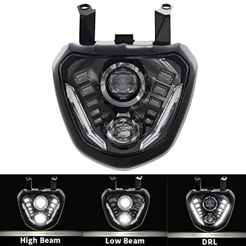 Farol da motocicleta Para Mt 07 Fz 07 Mt07 Mt-07 Fz-07 2014 2015 2016 2017 Farol Hi/Lo Beam Com Drl