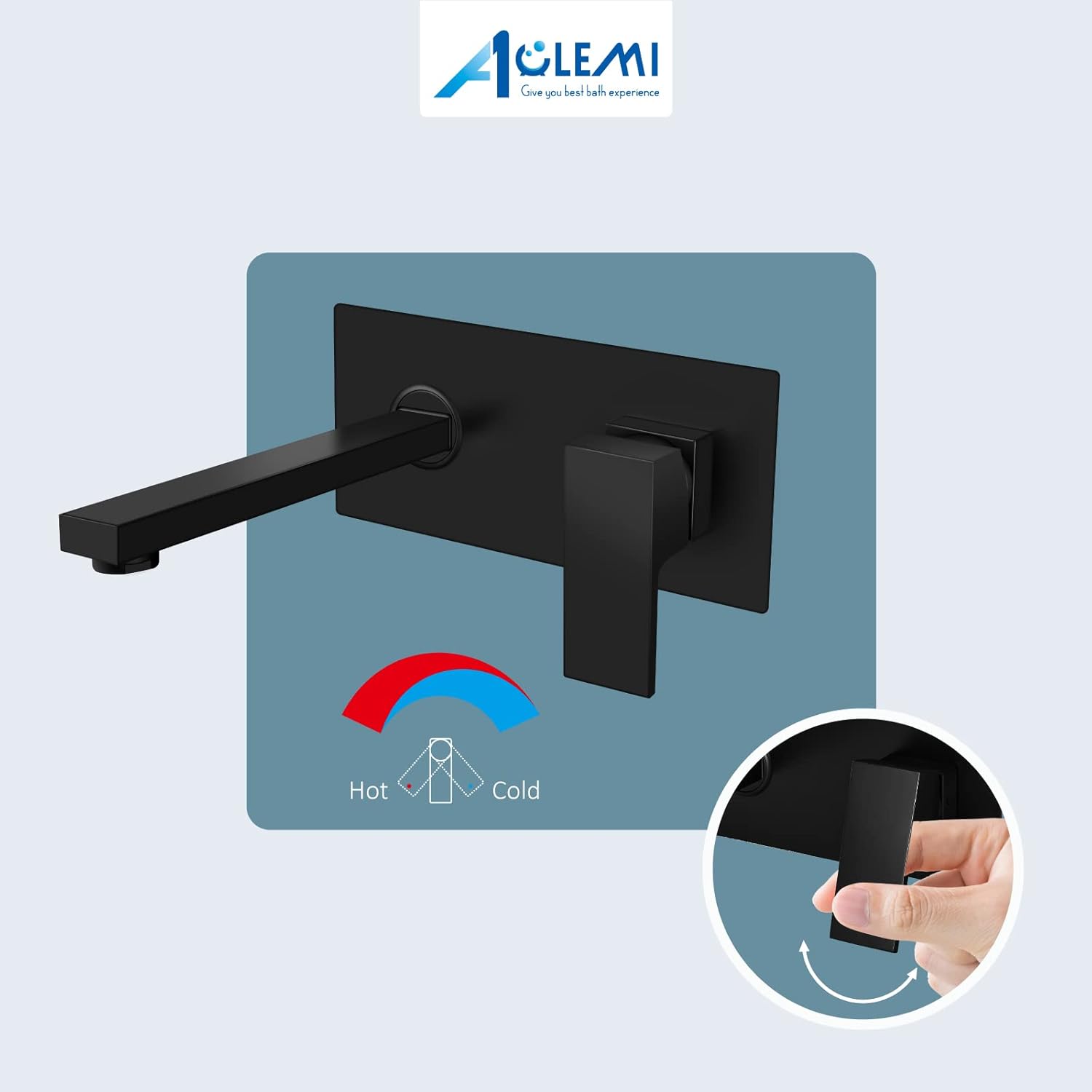 Black Friday 🔥 Aolemi Matte Black Wall Mount Bathroom Faucet Single Handle Vessel Sink Mixer Tap Solid Brass Faucet Rough in Valve Included Crazy Deals Aolemi Matte Black Wall Mount Bathroom Faucet Single Handle Vessel Sink Mixer Tap Solid Brass Faucet Rough in Valve Included