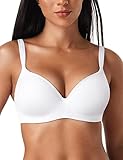 Deyllo Damen Minimizer BH mit Bügel Seamless Tshirt BH Große Brüste Starker Halt Comfit Soft Entlastungs Bralette Bequemer Nahtloser Push up BH Große Größen Anti Sag Weiß 75B