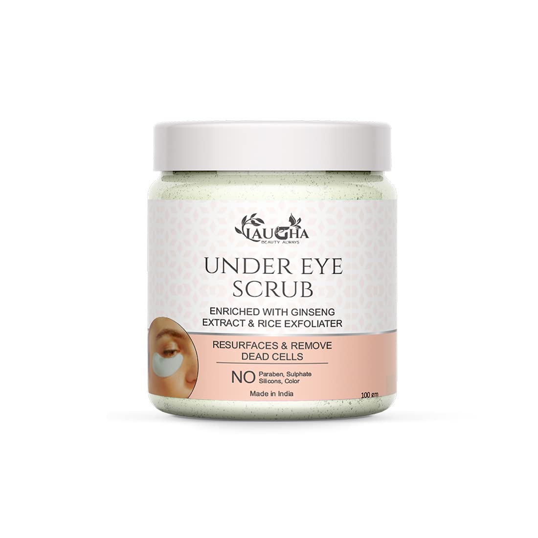 Laugha Under Eye Scrub For Resurfaces Removes Dead Cells Skin Glowing Eye Dark Circles Scrub 100gm