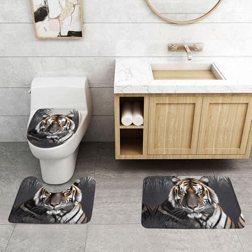 Tapis de douche tigre absorbant pour sécuriser carrelage et sol - 4