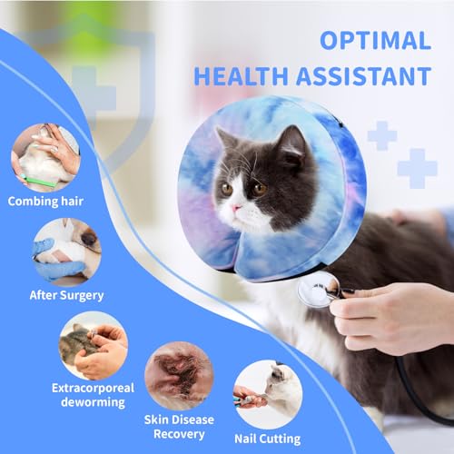 Image of Inflatable Dog Recovery Collar, Dog Cone Collar for After Surgery, Prevent Dogs from Biting & Scratching Wound E-Collars to Help with Healing Soft Pet Recovery Collar Does