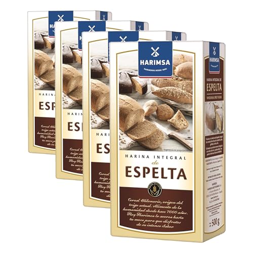 Harimsa Harina Integral Espelta 500 g (Paquete de 4)