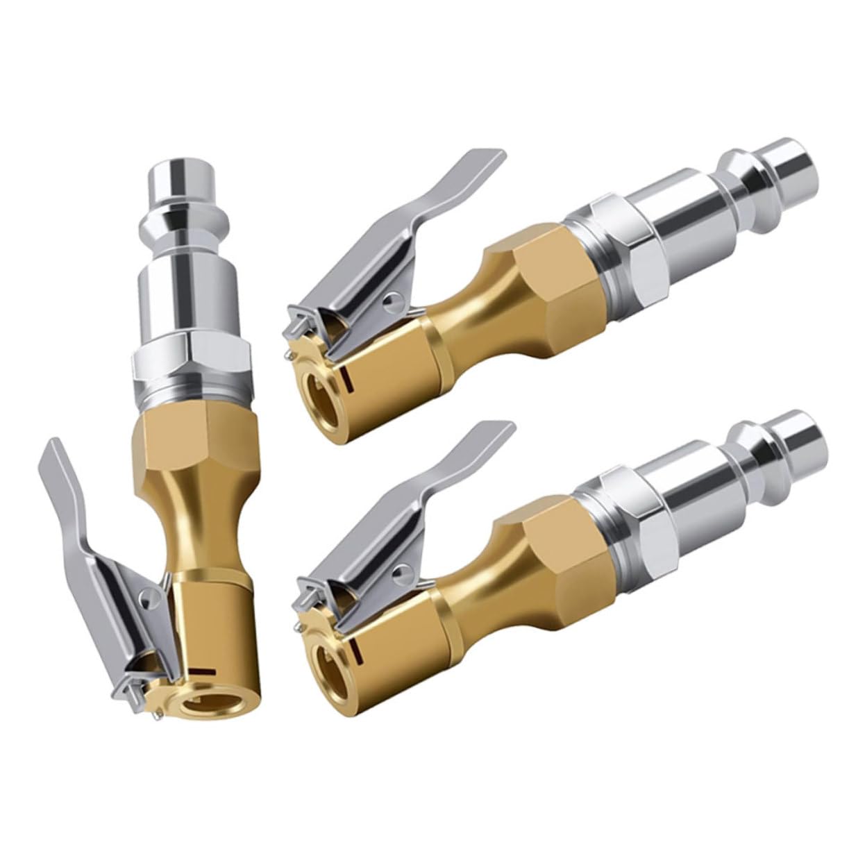 MAGICLULU Lock Tire Inflator Chuck Clip Replacement Air Chuck for Tire Inflation Quick-Connect Male Connector to Air Pump Nozzle