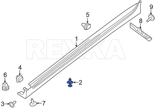 Miniatura 5 de Cubierta de parachoques Radiador Soporte Rejilla Deflector Piedra Barra de lazo Retenedor Clips 11296-AG000