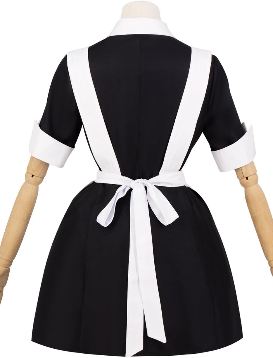 Womens Magenta Maid Suit Rocky Horror Halloween Cosplay Costume Cult Show Stage Outfit Dress Apron Full Set - Image 5