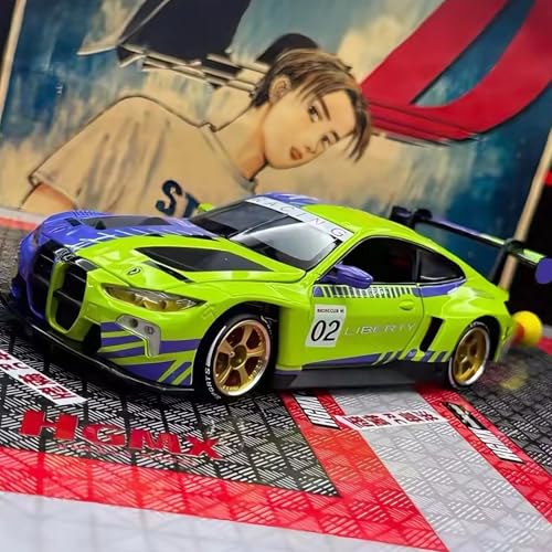 Modelo de auto de carreras M4 GT3 escala 1:24 con sonido y luz miniatura 2