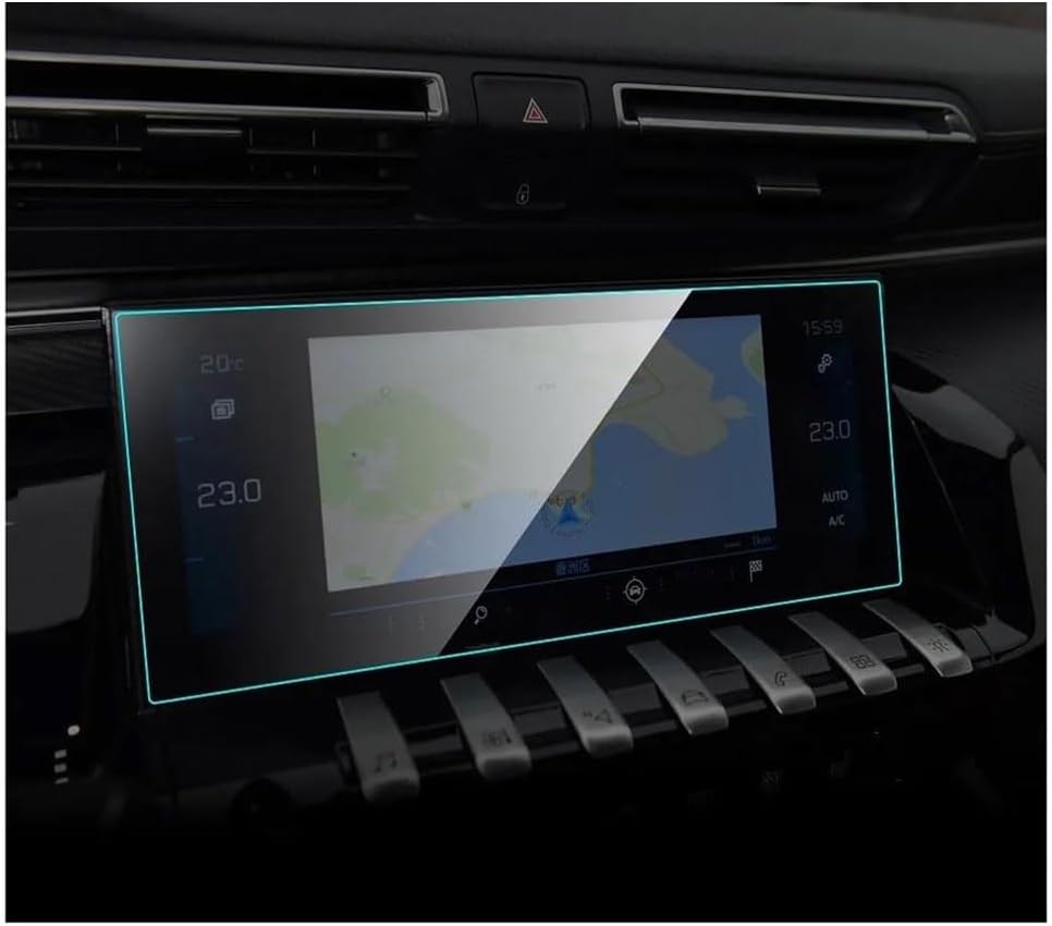 Car Screen Protector for Peugeot 508 5008 2019-2022, Car Radio Stereo Tempered Glass GPS Foils High Definition Protective Film No Glare Fingerprints Scratch,C/508 8inch